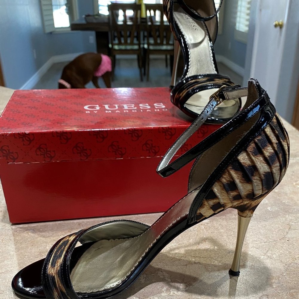Guess leopard heels